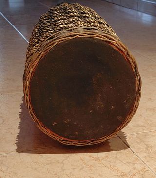 Jarrón mimbre negro 115cm