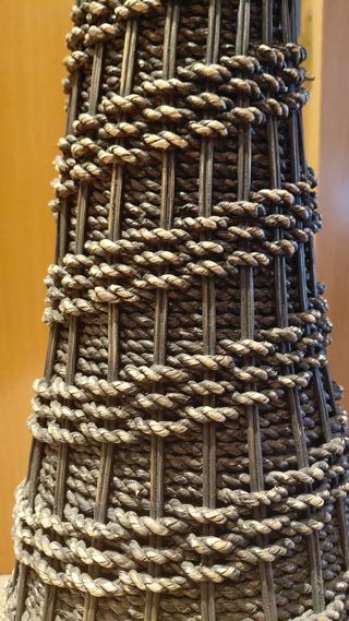 Jarrón mimbre negro 115cm