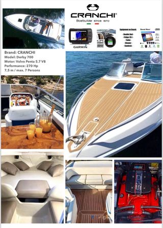 Barco Cranchi 7,5m Volvo Penta 5,7 L V8 renovado