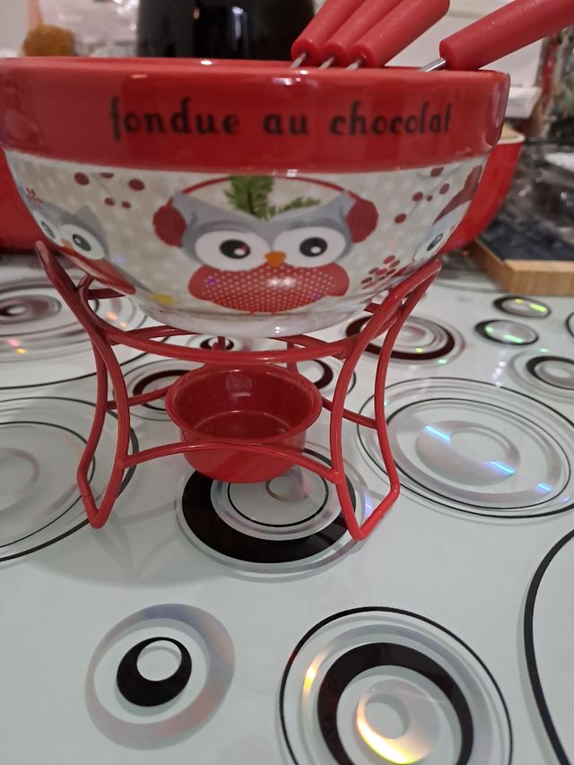 Set Fondue al cioccolato rosso