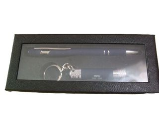 Bolígrafo clip con linterna llavero a juego