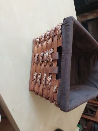 Cesta mimbre marrón