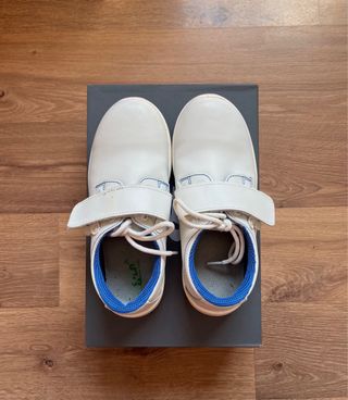 Zapatos Seguridad Blancos - Azul