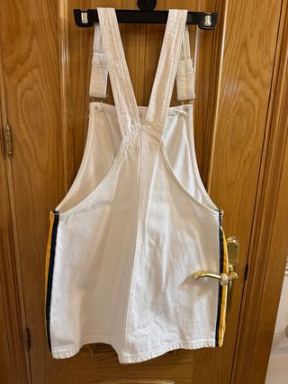 Peto falda vaquero blanco Bershka - M
