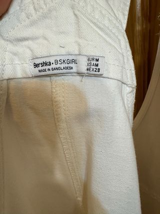Peto falda vaquero blanco Bershka - M