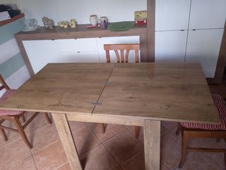 Tavolo allungabile noce 80x80/160
