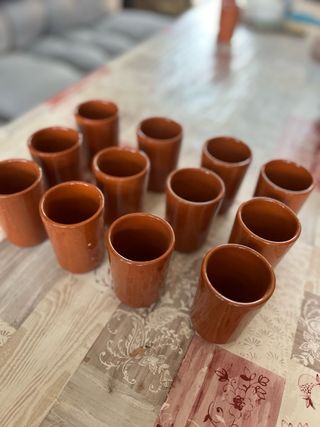 12 Mini vasos barro - Terracota