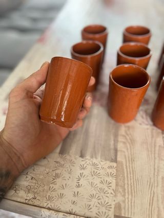 12 Mini vasos barro - Terracota