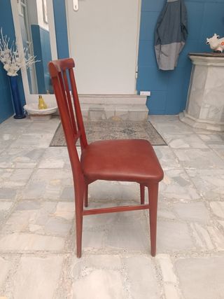 4 sillas vintage madera marrón