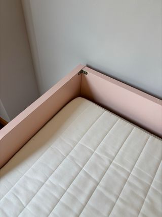 Cama nido infantil 90cm - Rosa Blanco.