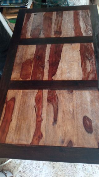 Mesa madera maciza marrón
