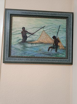 Cuadro al óleo: Pescadores