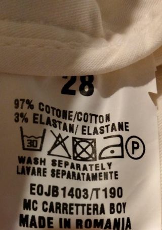 Pantaloni Jaggy bianchi Tg M