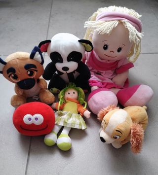 Lotto di 6 Peluche bambina