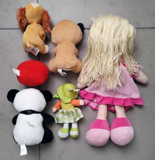 Lotto di 6 Peluche bambina