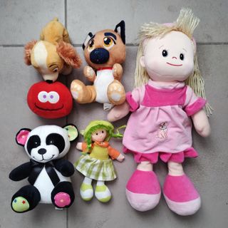 Lotto di 6 Peluche bambina
