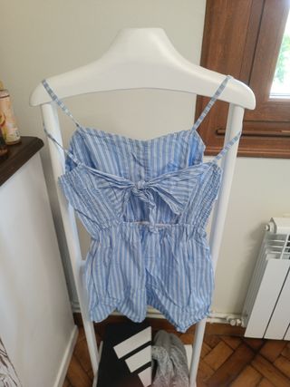 Mono rayas azul blanco