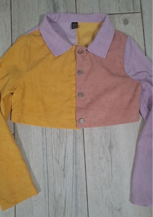 Conjunto falda y chaqueta - Amarillo y Rosa