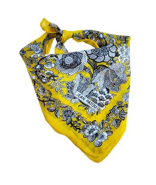 Jean Patou Vintage Yellow Cotton Pocket Kerchif