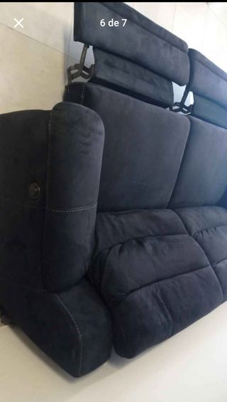 Sofá reclinable 3 plazas - Negro
