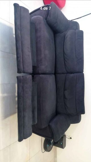Sofá reclinable 3 plazas - Negro
