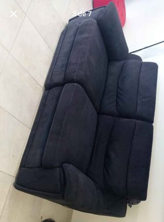 Sofá reclinable 3 plazas - Negro