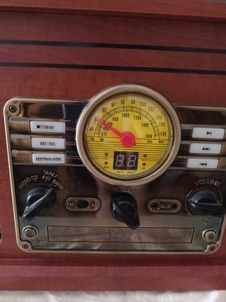 Tocadiscos Retro con Radio