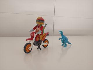 Playmobil: Moto y Velociraptor