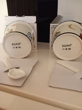 2 Coppette gelato Edgan in porcellana