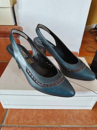 Sandalo Stiletto Blu Scuro - N°36