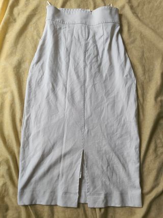 Falda midi Mango beige