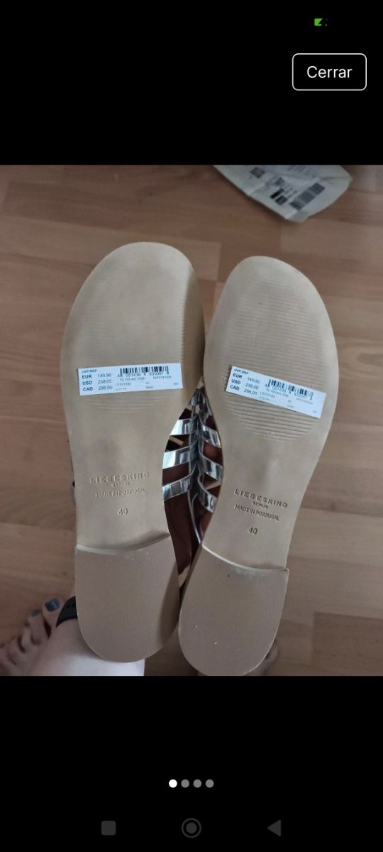 Sandalias romanas plata.