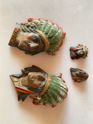 Máscaras Indígenas Vintage traídas de Méjico.