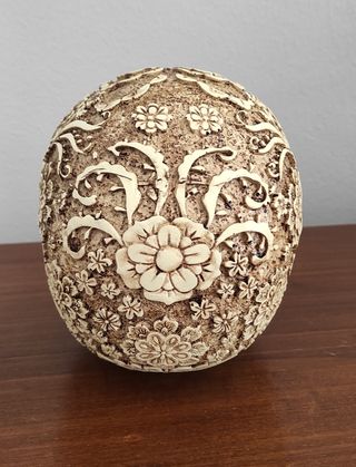 Teschio resina floreale - Decorazione