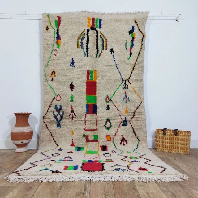 Alfombra Bereber Azilal Pieza Única Tejida a Mano
