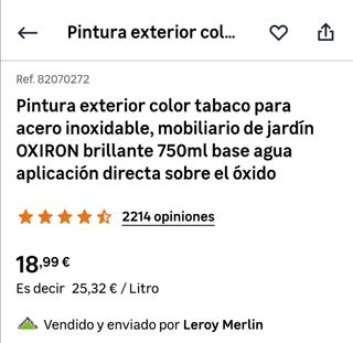 Pintura Oxiron Marrón Antioxidante