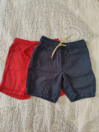 2-4 años 2 Bermudas Niño y 1 camiseta manga corta 