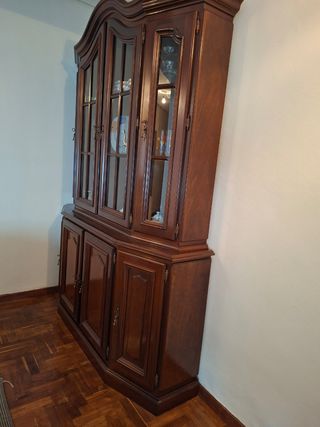 Vitrina madera cristal - Mueble antiguo