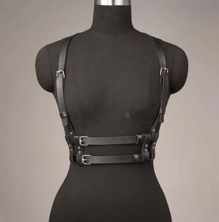 Cinturón de cuero negro - Ajustable