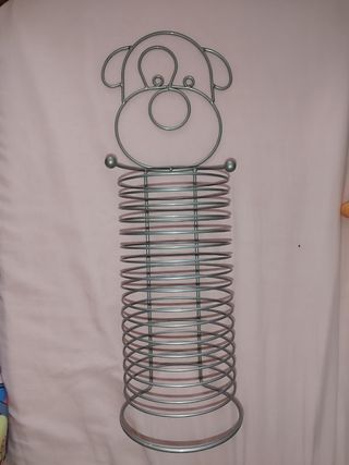 Soporte CD metal plateado - Perro