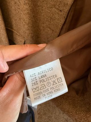 Blazer Together vintage, lana beige jaspeada 