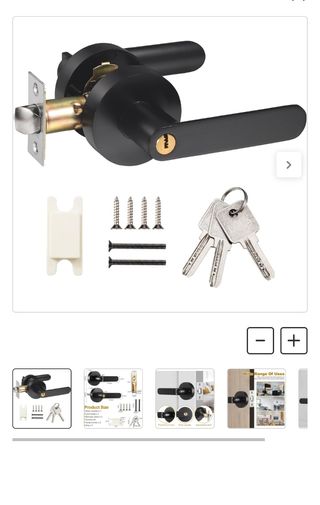 2 Manijas para puerta palanca negra