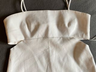 Vestido Zara blanco - algodon
