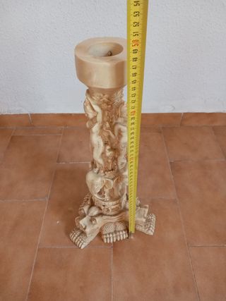 Pedestal 47 cms. de estilo oriental indio asiatico