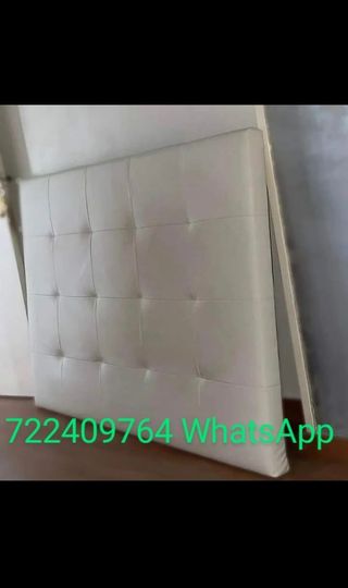 Cabecero cama blanco piel sintética