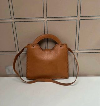 Borsa pelle marrone vintage