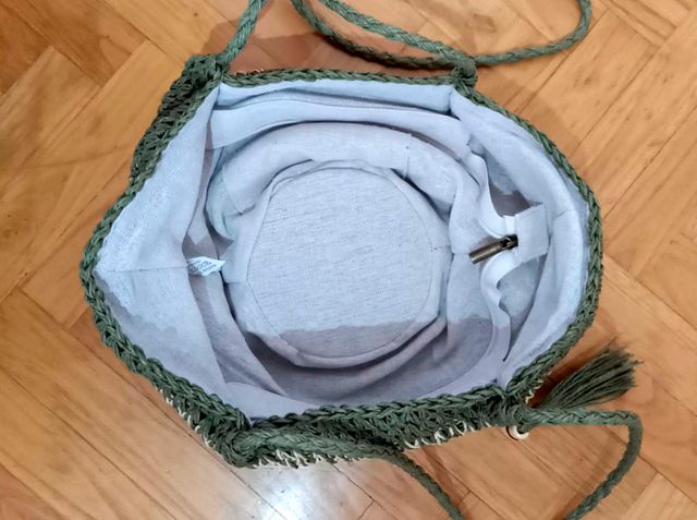 Bolso capazo: beige y verde oliva