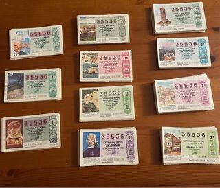 Décimos Lotería Nacional antiguos