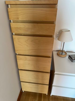 Cómoda MALM 6 cajones - Madera
