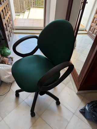 Silla oficina giratoria verde